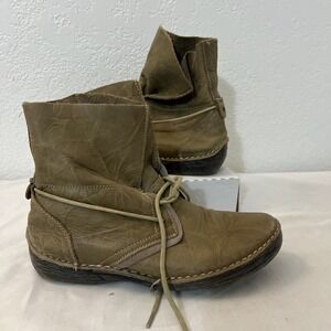 Bernie Mev Hanzel Brown Tan Round Toe Casual Ankle Boots Shoe Womens 40 US 9 EUC